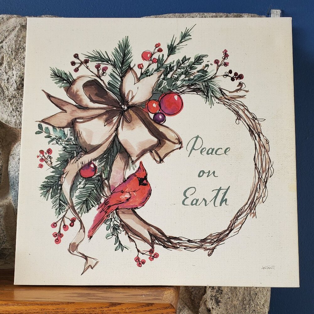 Seasonal Charm IV Canvas Art Print Peace on Earth